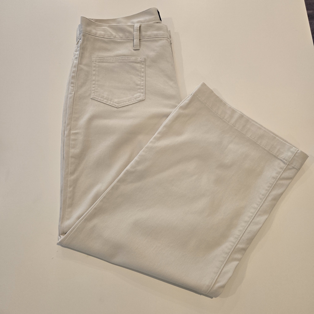 Lands' End Women's Straight Leg Cream Jeans